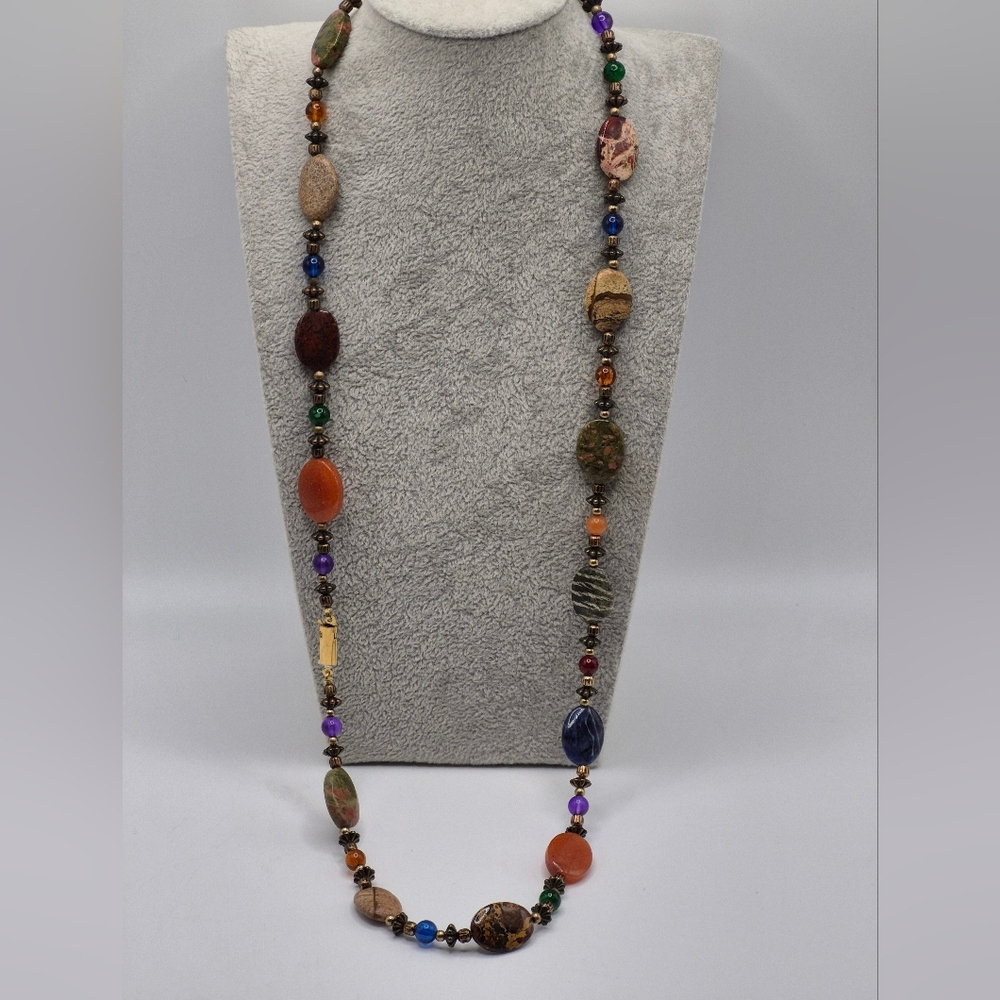 Multicolor Artisan Made Glass Beaded Necklace. Its Just Plain Gorgeous!